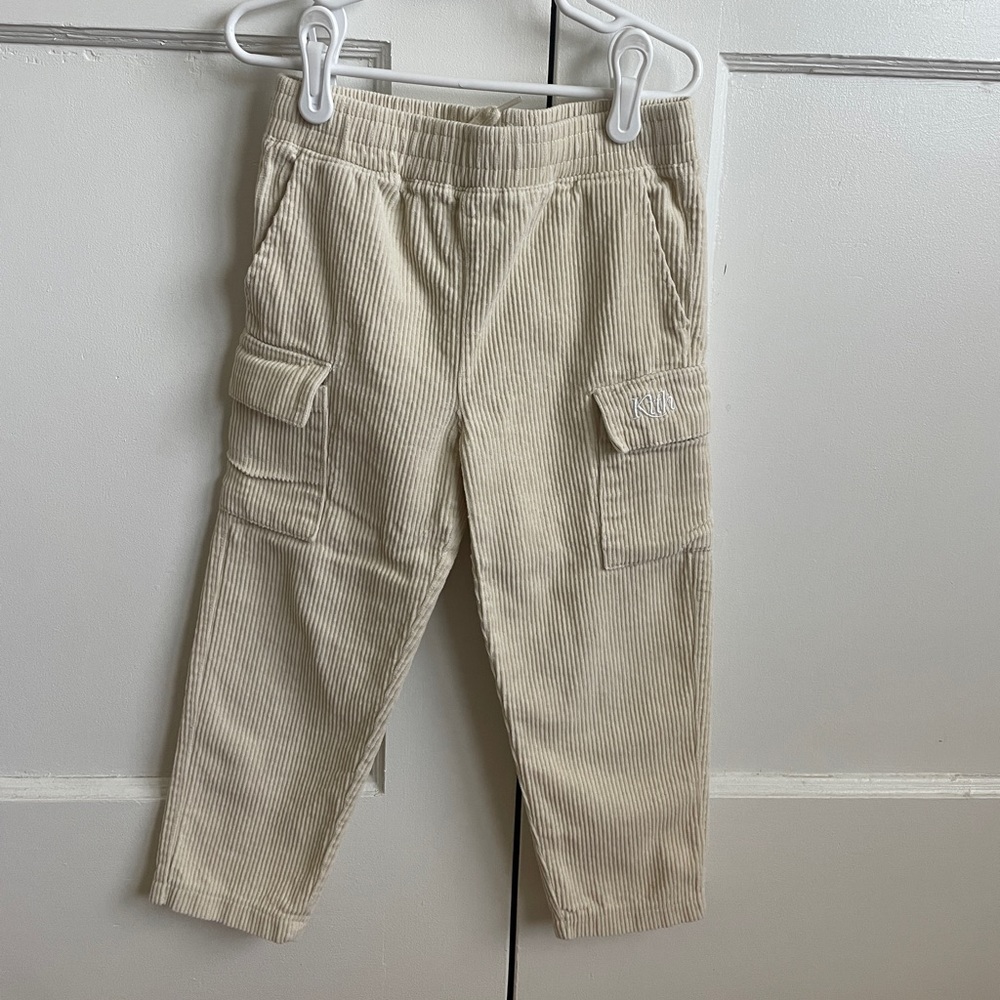 Kith Kids Cream Cord Corduroy Straight-Leg Pants